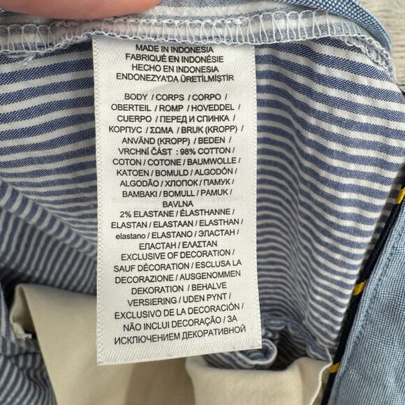 Polo Ralph Lauren Stretch Straight Fit Seersucker Striped Shorts Men's 40 Blue - Picture 7 of 10